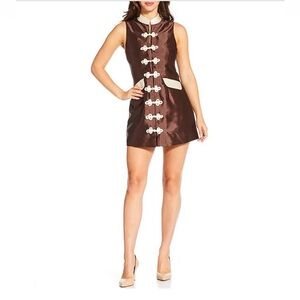 Mestiza New York Brown Sleeveless Mini Dress